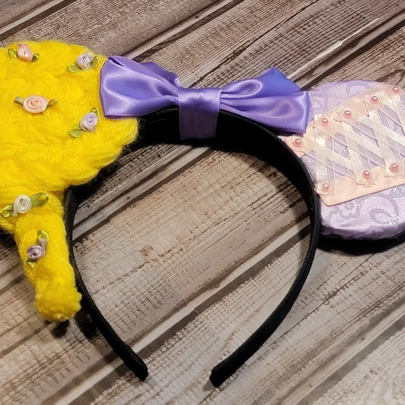 Rapunzel Themed Mickey Mouse Ears Headband - Picture 2 of 3